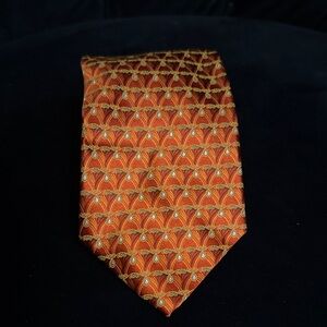Fabergé Elegant Orange Patterned Men's Tie